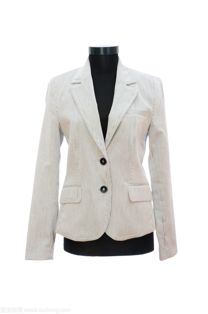 白色條紋夾克 時(shí)尚陳列室中的高雅變奏